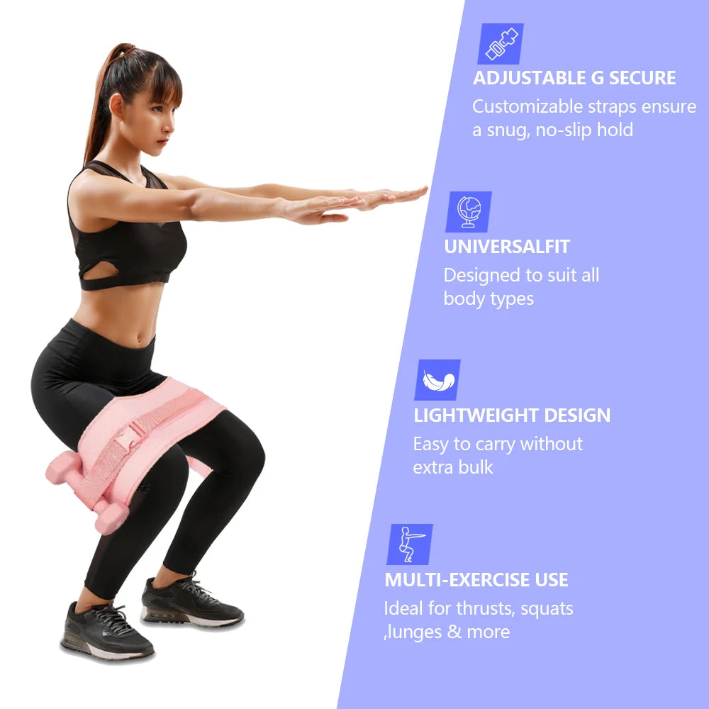 Exercise Hip Thrust Belt ,For Dumbbells, Kettlebells, and Plates,Slip-Resistant Padding for Hip Protection,Perfect for Gym, Home - My Store