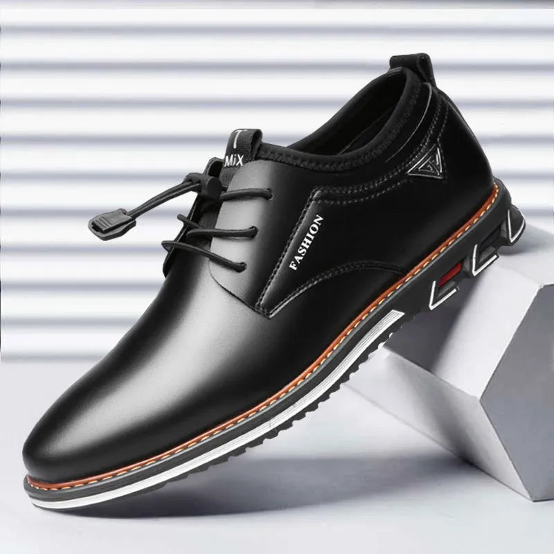 British Casual Single Shoes Leather Shoes Formal Shoes New Men Shoes Leather Cowhide Leather Shoes Men Comfortable Low-Top