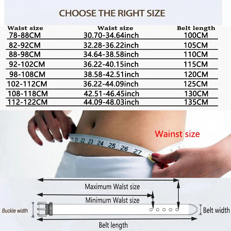 Men's Belt Genuine Leather Belt for Men Designer  Belts Men High Quality Fashion Luxury Brand Wide Belts