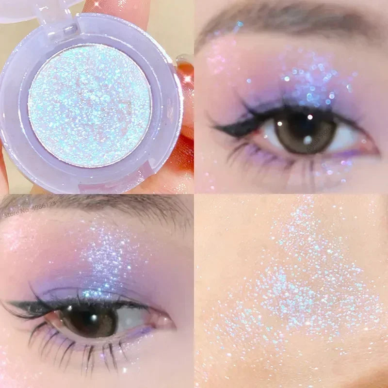 Monochrome Glitter Eyeshadow Pearlescent Highlighter Powder Makeup Diamond Eye Shadow Palette Bright Shiny Eye Makeup Cosmetics - My Store