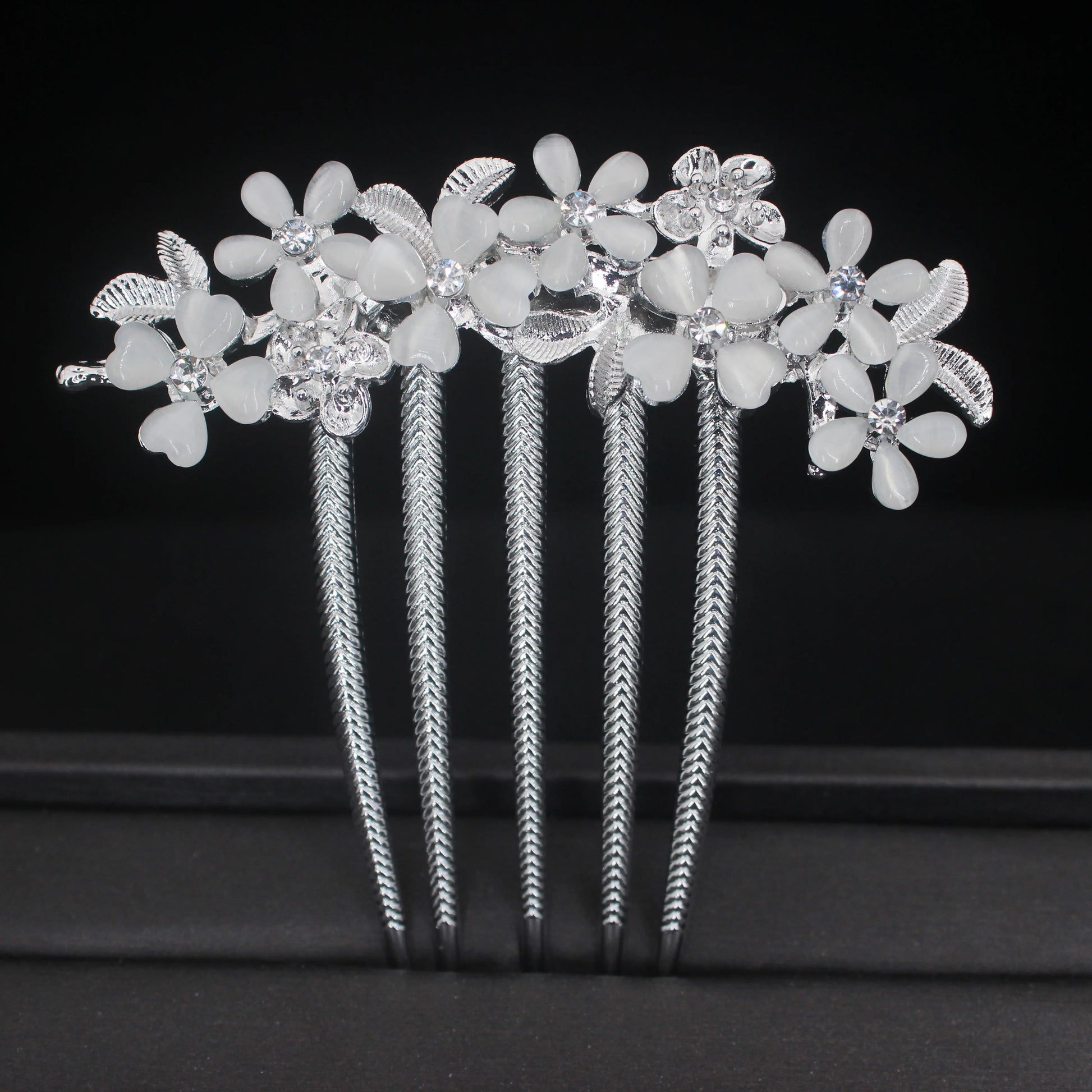 Women Bridal Flower Rhinestone Hair Combs Clips Wedding Hair Accessories Hair Pin Bride Barrette Hair Tiara Jewelry Accessories