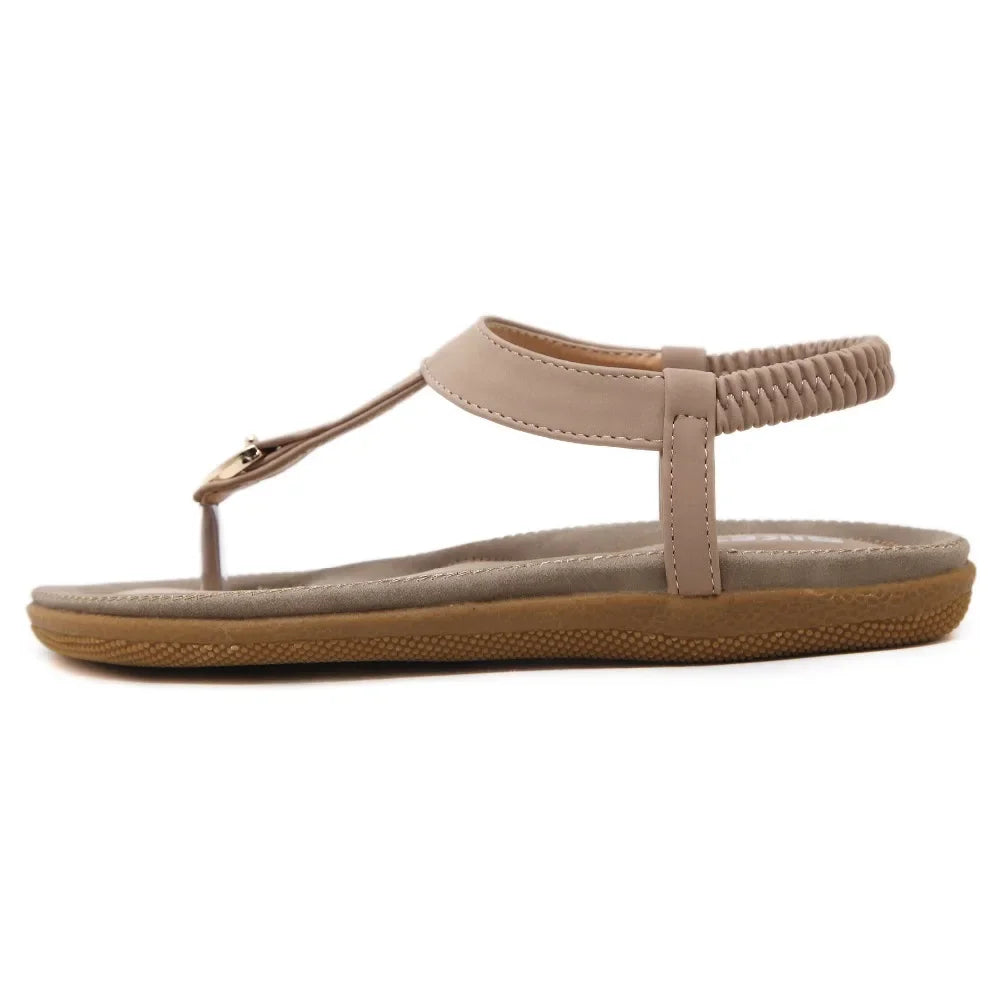 BEYARNE Size 35-42 New Women Sandal Flat Heel Sandalias Femininas Summer Casual Single Shoes Woman Soft Bottom Slippers Sandals