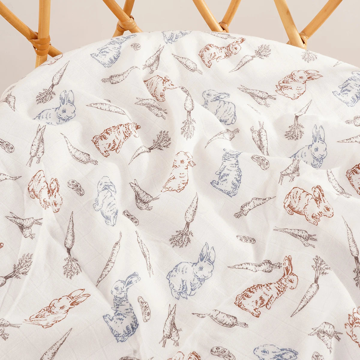 HappyFlute  Bamboo Cotton Baby Muslin Swaddle Baby Blanket Soft Baby Towel Wrap