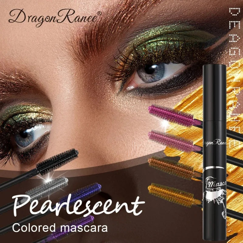 Colorful Waterproof Mascara Blue Purple Pearl Mascara Dense Eye Makeup Bronze Fine Diamond Silver Mascara Cream Cosmetics Makeup - My Store