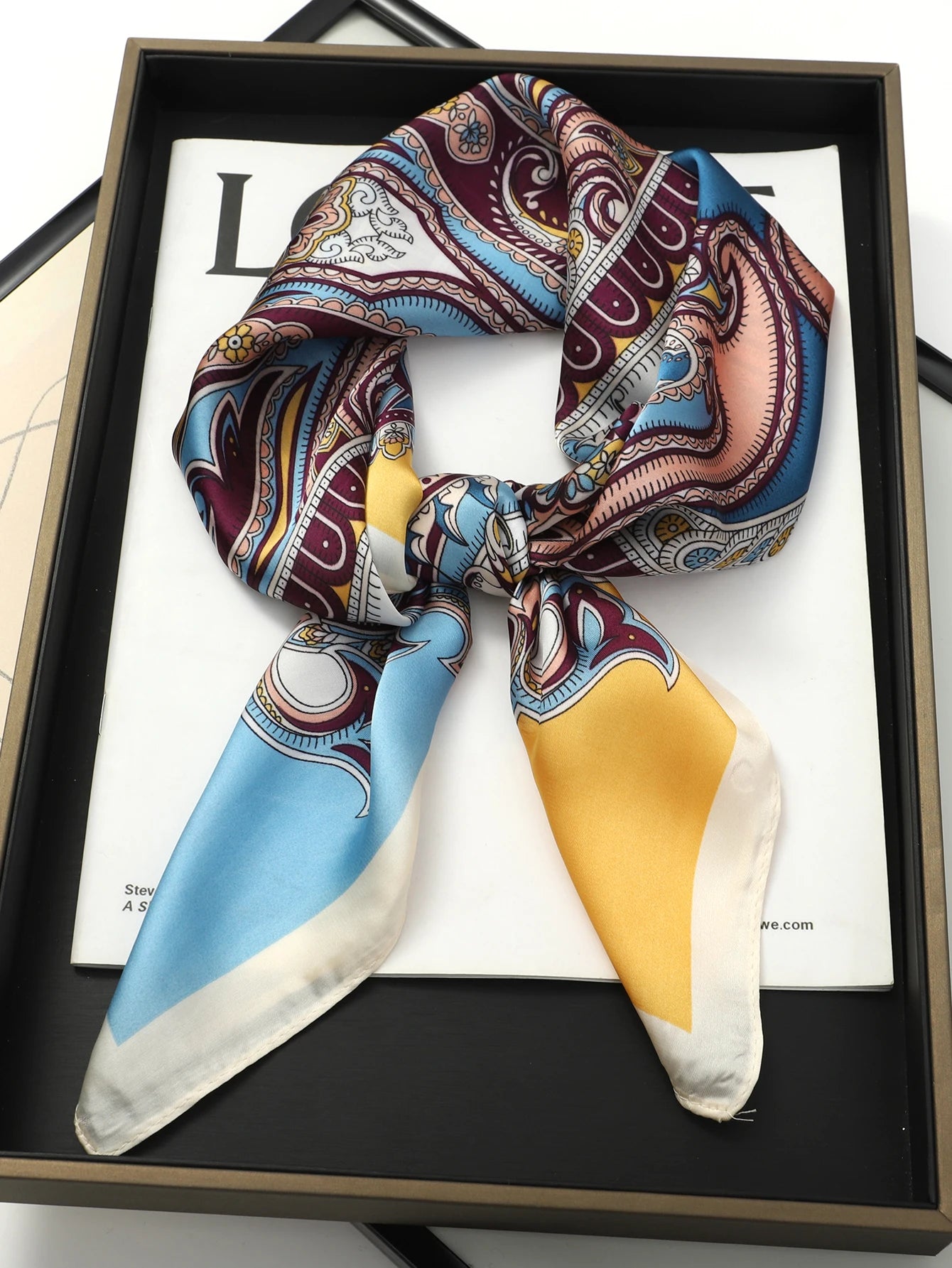 Fashion Scarves for Women Shawl Print Silk Satin Hijab Scarf Female Bandana 70*70cm Luxury Brand Square Shawls Scarfs for Ladies