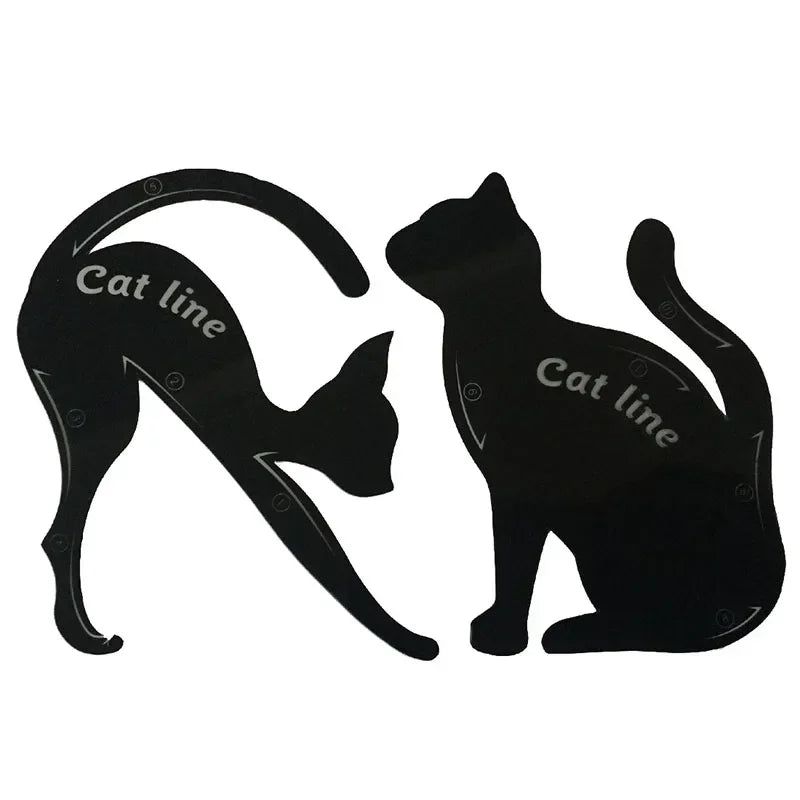 2pcs Eyeliner Stencils Cat Line Eyeliner Stamps Models Eyeliner Template Shaper Eye Liner Makeup Tool Makeup Products Косметика - My Store