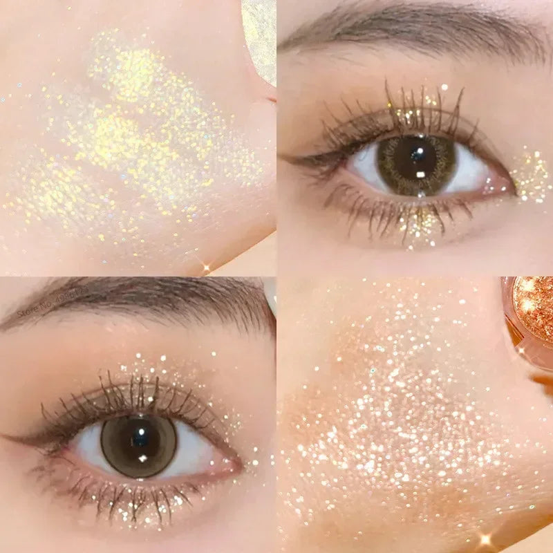 Monochrome Glitter Eyeshadow Pearlescent Highlighter Powder Makeup Diamond Eye Shadow Palette Bright Shiny Eye Makeup Cosmetics - My Store
