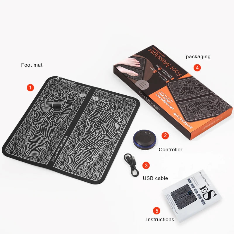 Electric EMS Health Care Relax Foot Massager Mat Massageador Pes Muscular Feet Reflexology Masaje Salud Electrodos Estimulador