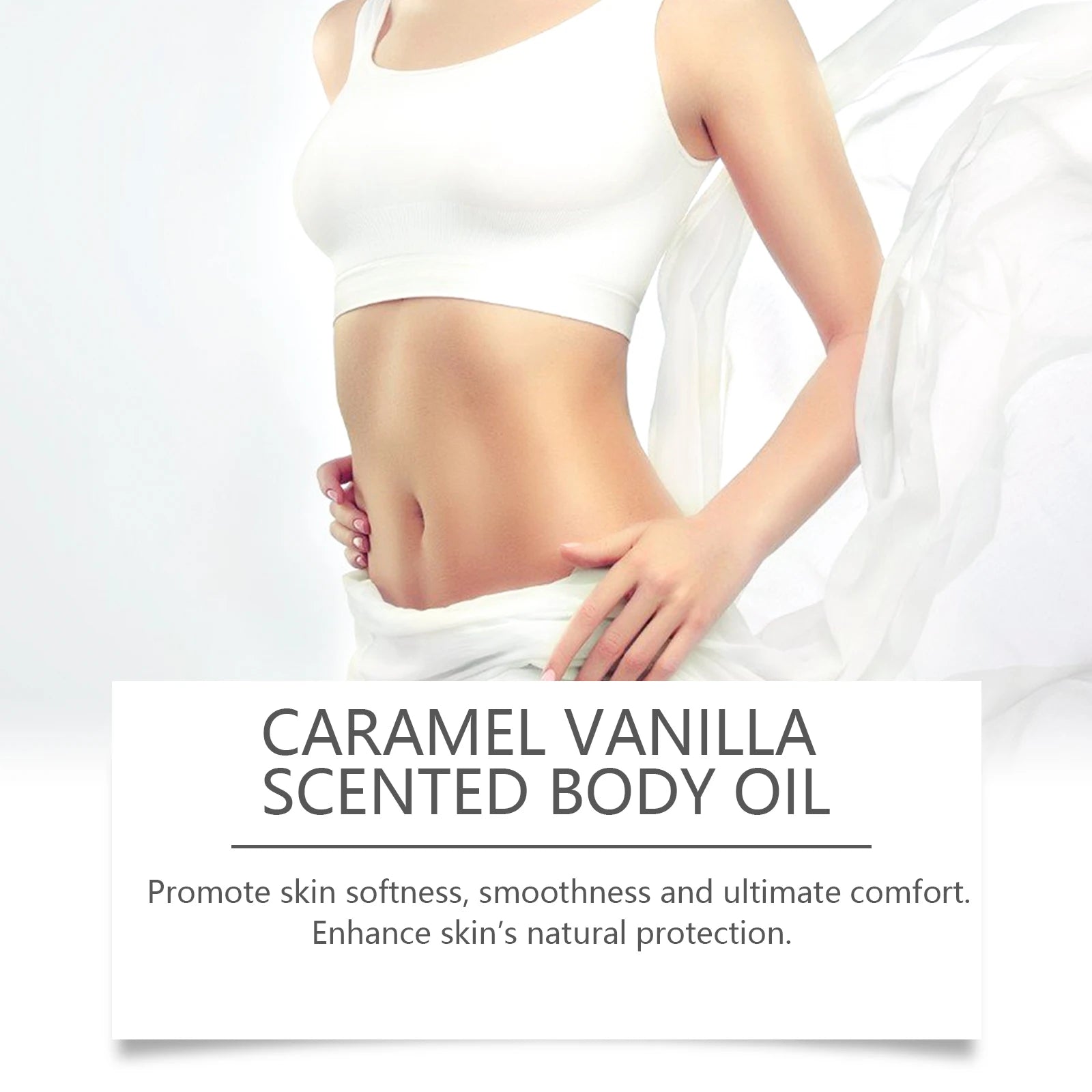 Caramel Vanilla Essential Oil for Body Repair Brightening Skin Lightening Nourish Long Lasting Scented Body Massage Oil 100ml