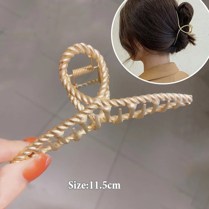 Women Geometric Hair Claw Girls Clamps Fashion Metal Hair Crab Cross Hair Clips Headband Hairpin Fashion Hair Accessories