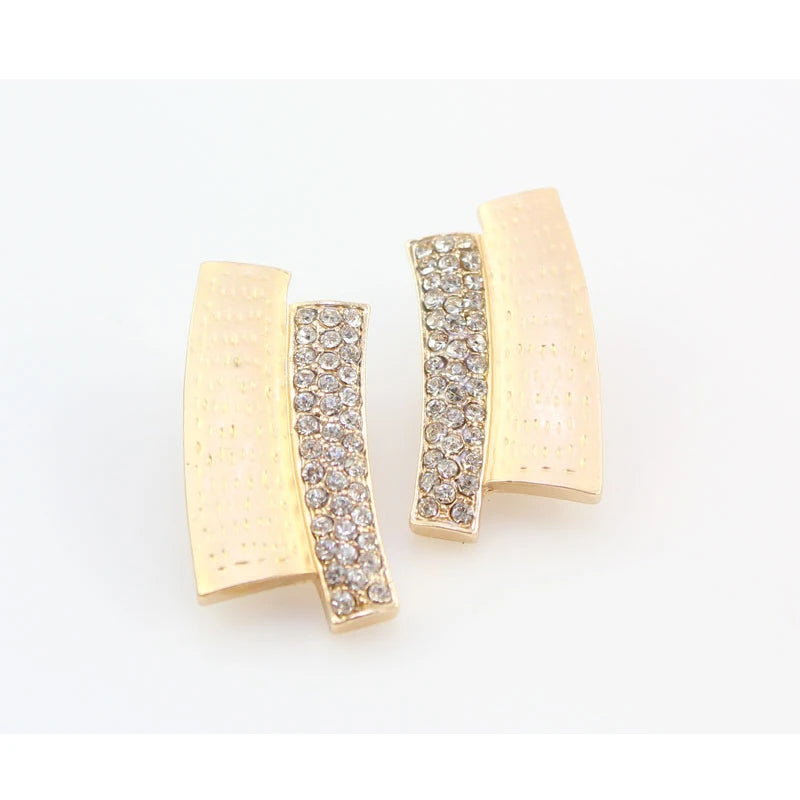 Fashion Wedding Bridal Crystal Rhinestone Jewelry Sets African Beads Dubai Gold Color Statement Jewellery Costume