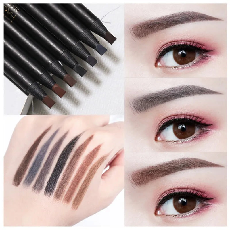Hard Core Pull Line Fog Eyebrow Pencil Permanent Makeup White Eyeliner Waterproof Natural Long-Lasting for Makeup Artists - My Store