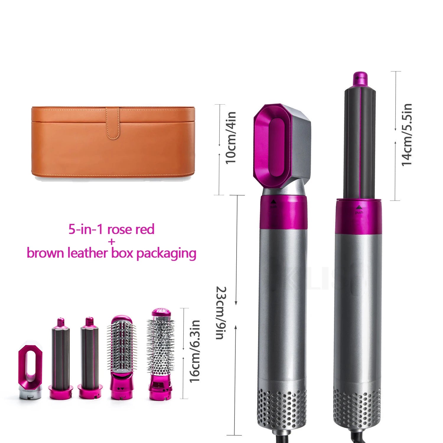 5 in 1 Electric Hair Brush Hair Dryer for Dyson Airwrap Automatic Curler Hair Straightener Hot Air Comb Hairdressing Appliance