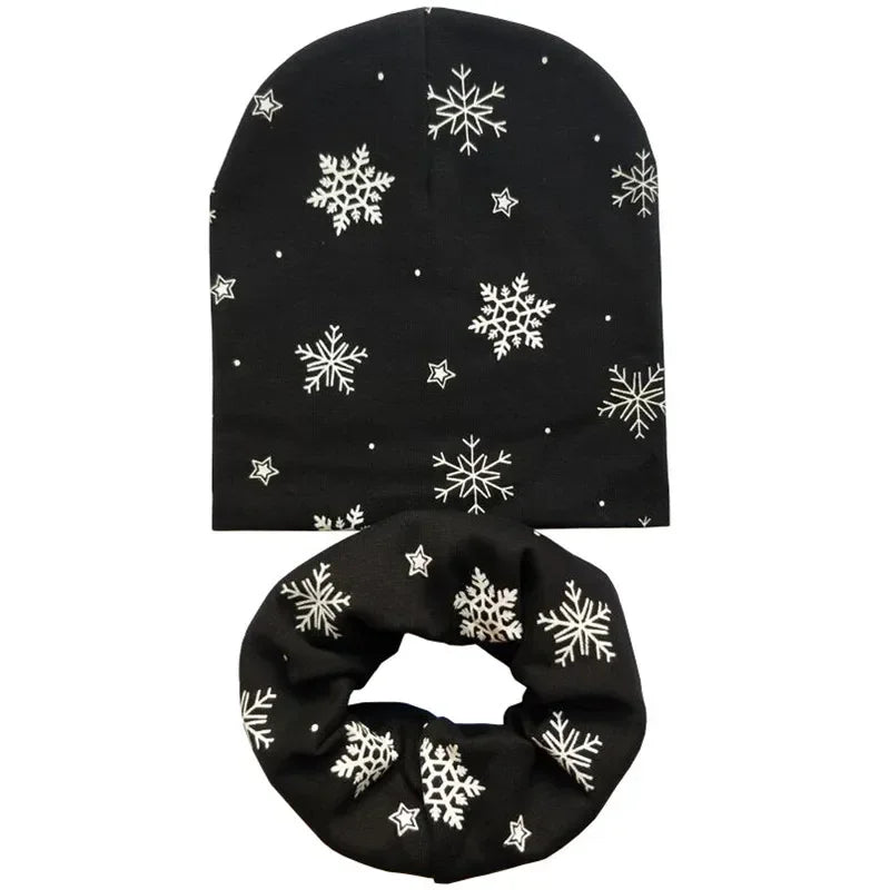 Winter Spring Cotton Baby Hat Scarf Infant Hat Set Duvet Fabric Beanie Hats for Kids Baby Girl Hat Baby Boy Hat Plush Warm Hat