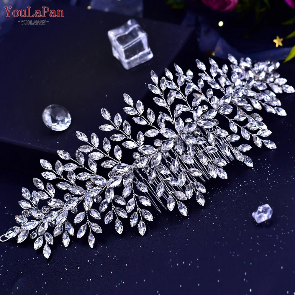 YouLaPan HP254 Wedding Hair Accessories Bridal Delicate Wire Headband Women Headpiece Bridal Handmade Crystal Hair Accessories
