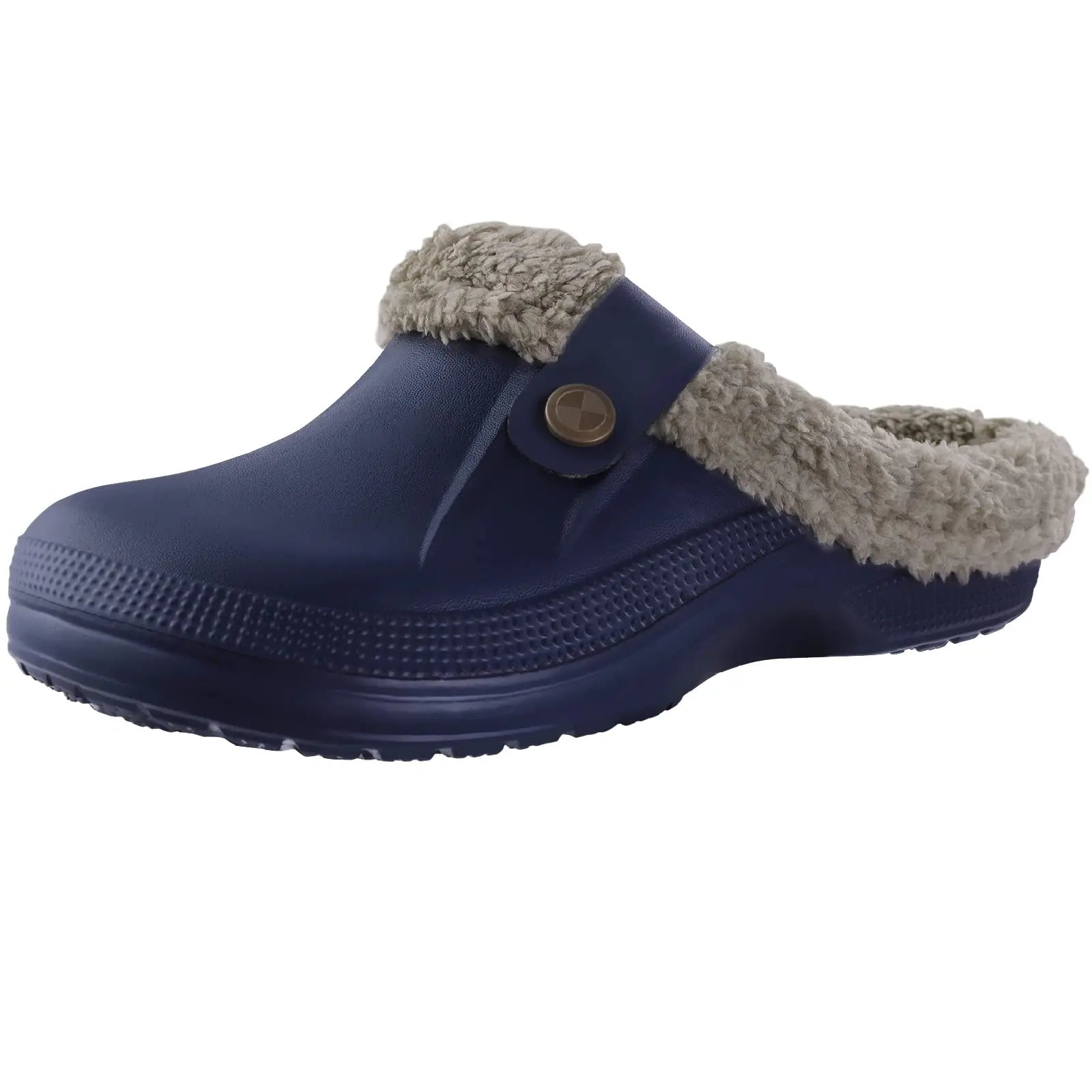 Evshine Warm Winter Man Slippers Antislip Waterproof Men Slippers Warm Comfy Clogs Fuzzy Fur Shoes Classic Plush Bedroom Slipper