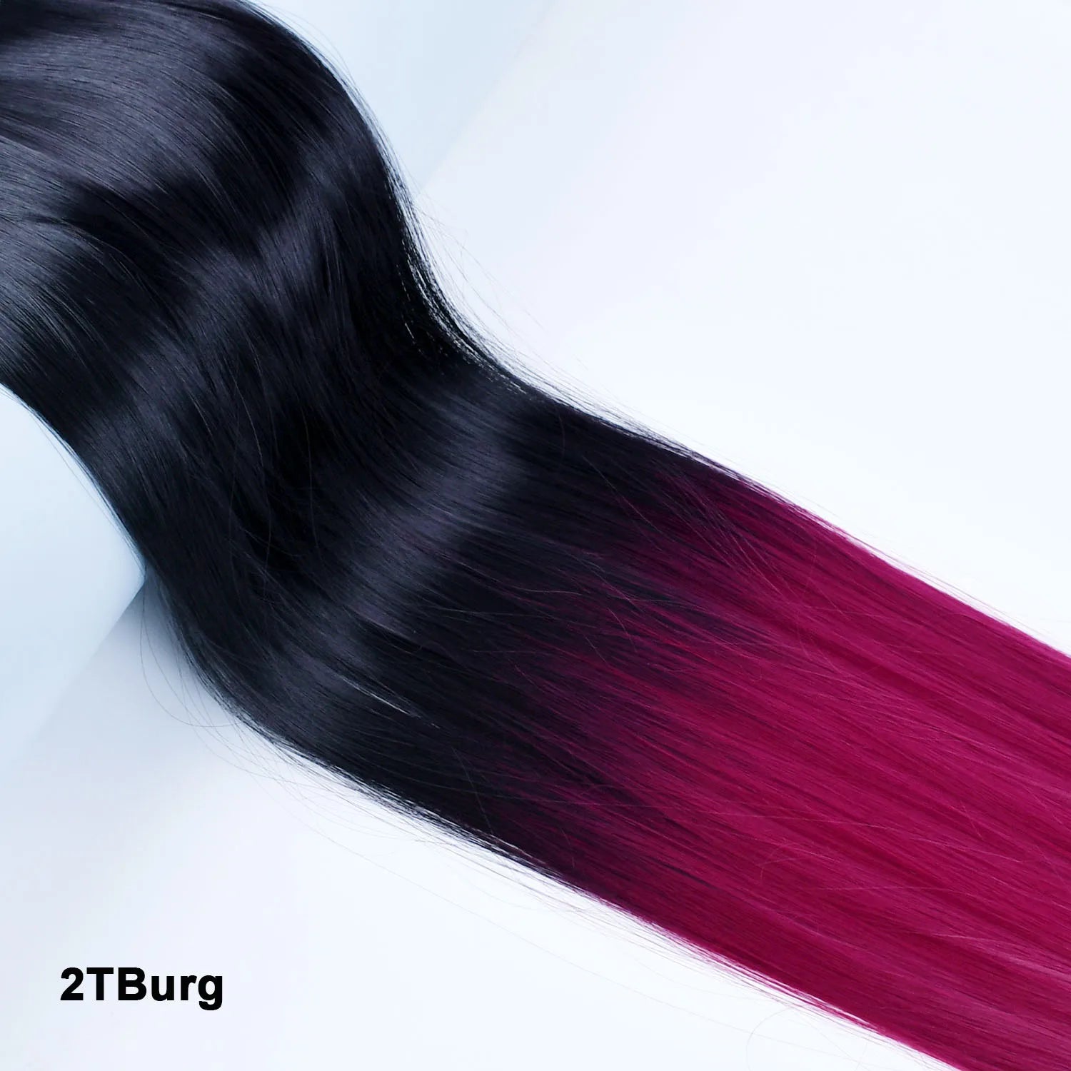 Women's Synthetic  String  Hair Extension No Clips No Glue Long Straight Invisible Hair Extensions Ombre Color Hairpiece
