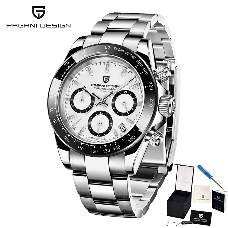 PAGANI DESIGN New Men Watches Quartz Business Watch Mens Watches Top Brand Luxury Watch Men Chronograph VK63