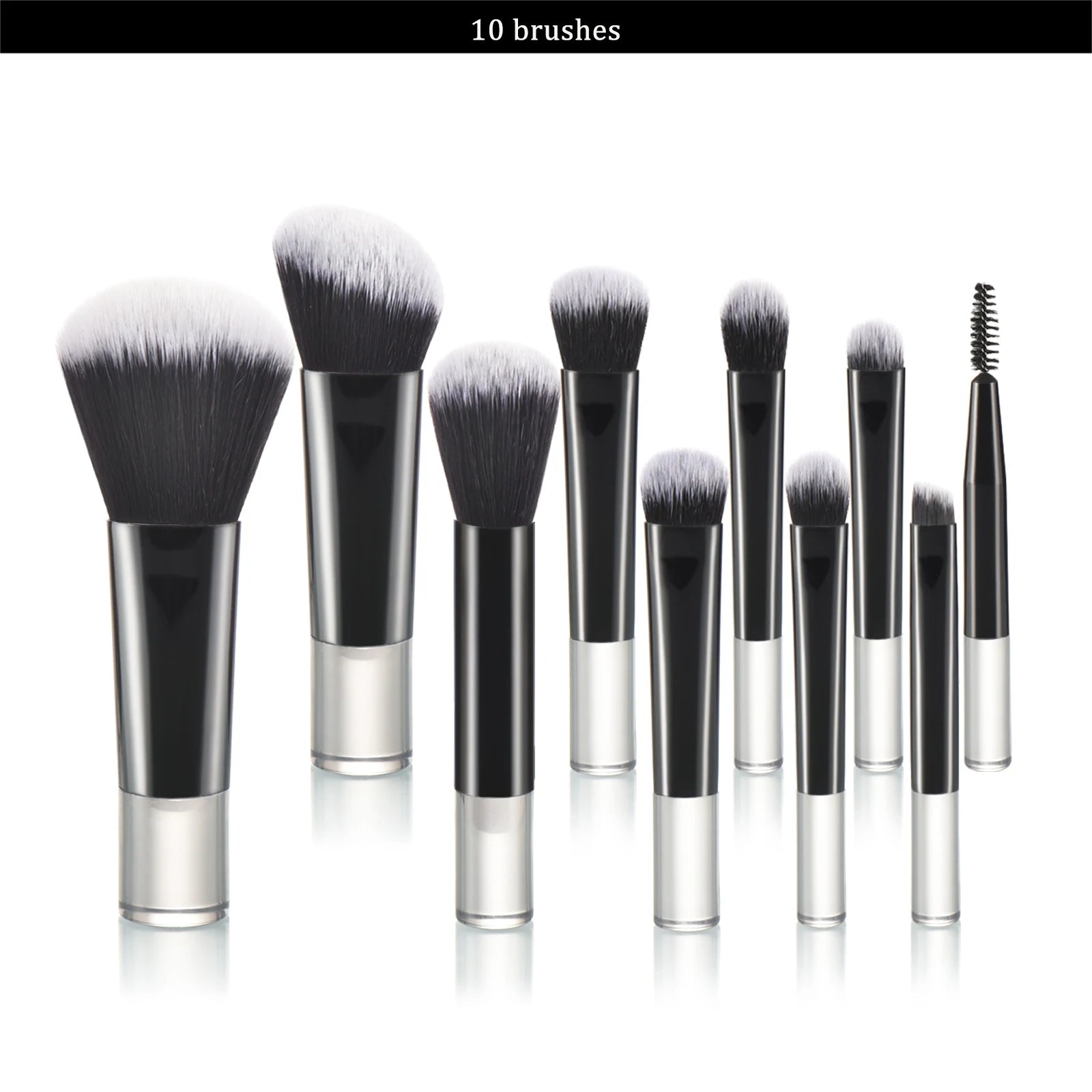 10 Color Mini Makeup Brush Travel Portable Makeup Tool Makeup Puff - Palm Brush Professional Makeup Tool Set Christmas Gift - My Store
