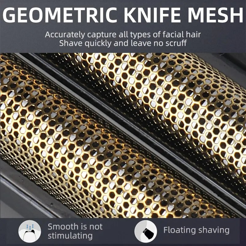 Kemei-2024 Electric Shaver for Men Twin Blade Waterproof Reciprocating Cordless Razor USB Rechargeable Shaving Barber Trimmer