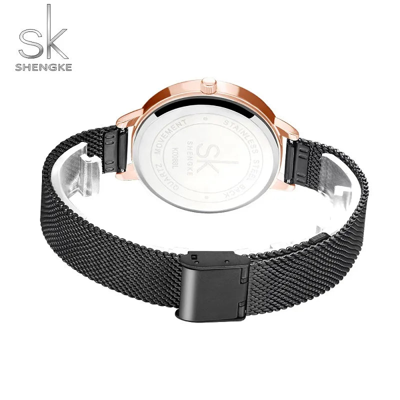 Shengke Crystal Women Watch Luxury Brand Ladies Dress Watches Original Design Quartz Wrist Watches Creative SK Watch for Women