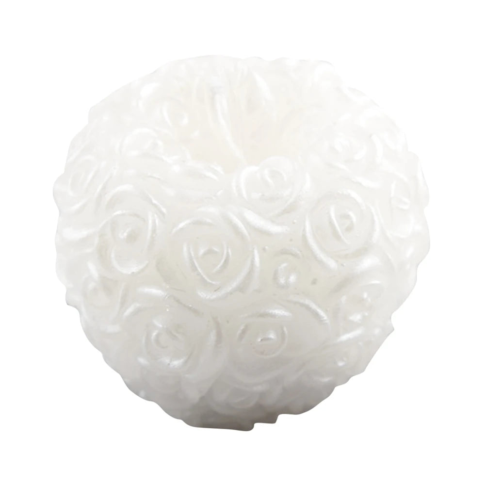 Rose Flower Ball Shape Fragrance Candle Rose Scented Candles Home Bedroom Geometric Decoration Ball Wax Fragrance Candle Gift