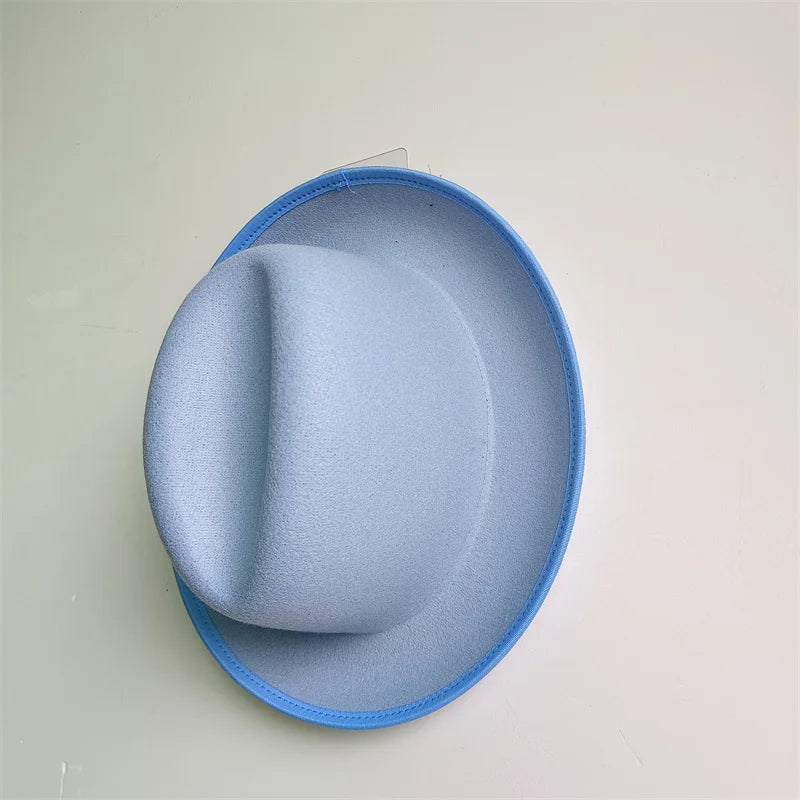 Hats Fedoras  Wide Brim Hat Panama Felt Hat for Male Jazz Hat Church Top Cap British Women Fedoras Hats for Men шляпа женская