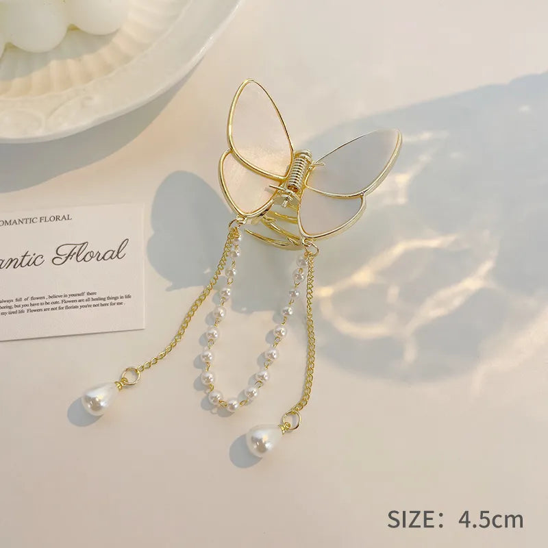 Fashion Metal Openwork Hair Claw Butterfly Hair Clips for Women Girl Elegant Ponytail Claw Clip Vintage Hairpin Hair Accessories