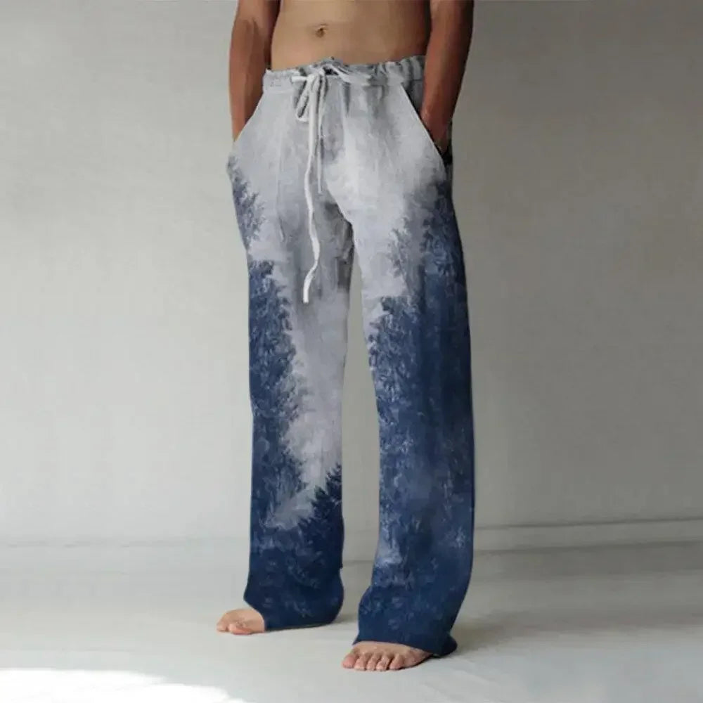 Stars and Stripes Straight Full Length Wide Leg Pants Printed Hipster Fashion Trousers Streetwear Jogger Sweatpants Men Clothing