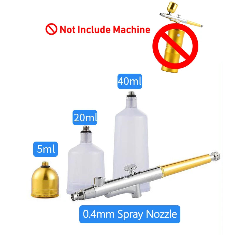 0.3mm Mini Facial Airbrush Compressor Kit Air-Brush Spray Gun Oxygen Injector for Nail Art Paint Craft Cake Nano Mist Sprayer