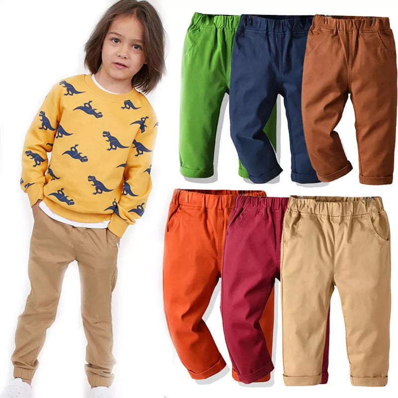 Brand Boys Pants Autumn Kids Clothing Baby Casual Pants Cotton Jeans 1-8y Toddler Cargo Pants