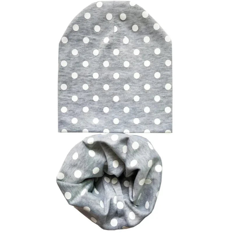 Winter Spring Cotton Baby Hat Scarf Infant Hat Set Duvet Fabric Beanie Hats for Kids Baby Girl Hat Baby Boy Hat Plush Warm Hat