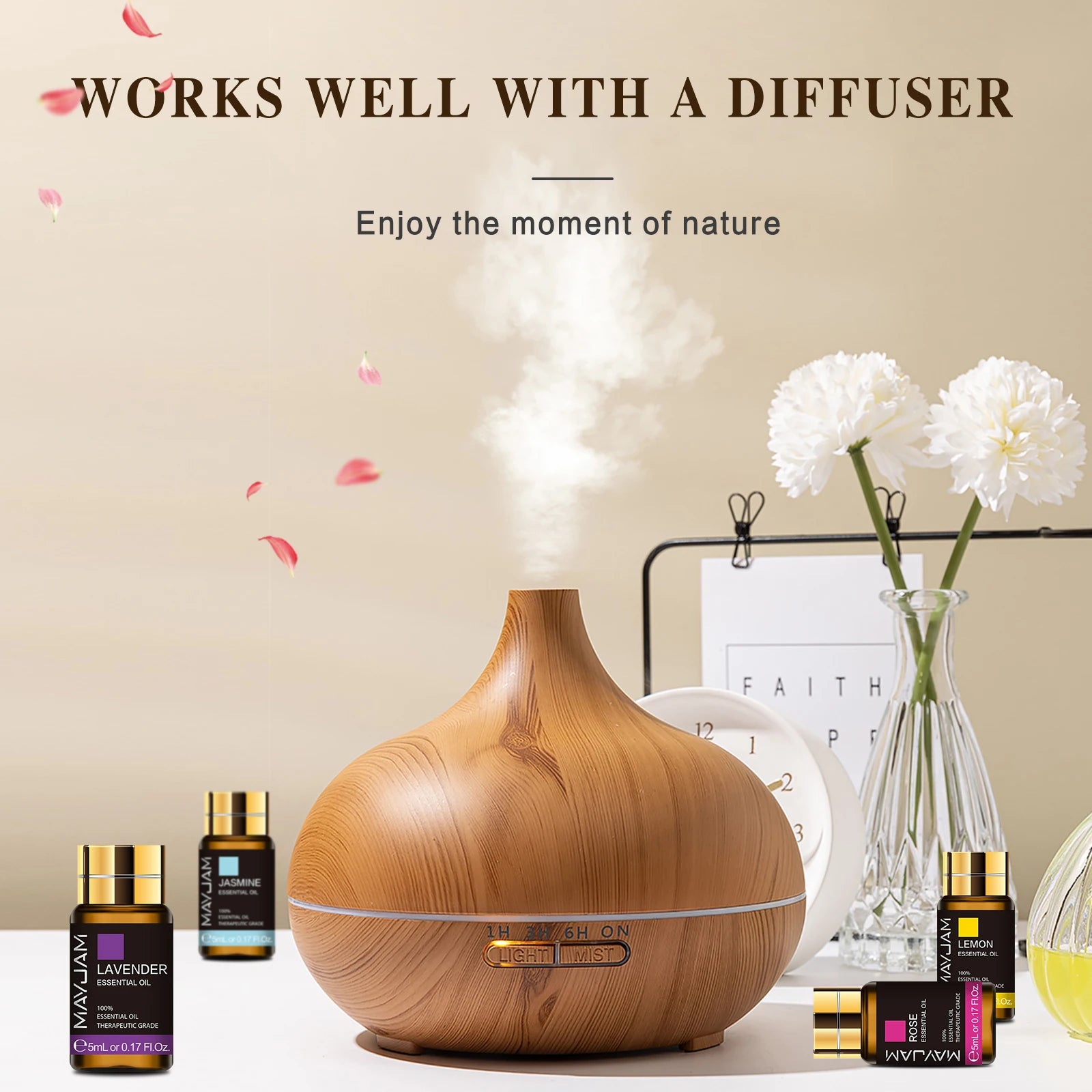 MAYJAM 35PCS 28PCS 20PCS Essential Oils Gift Set for Skin Care/Hair Care/Massage/Humidifier/Diffuser Aroma Oils