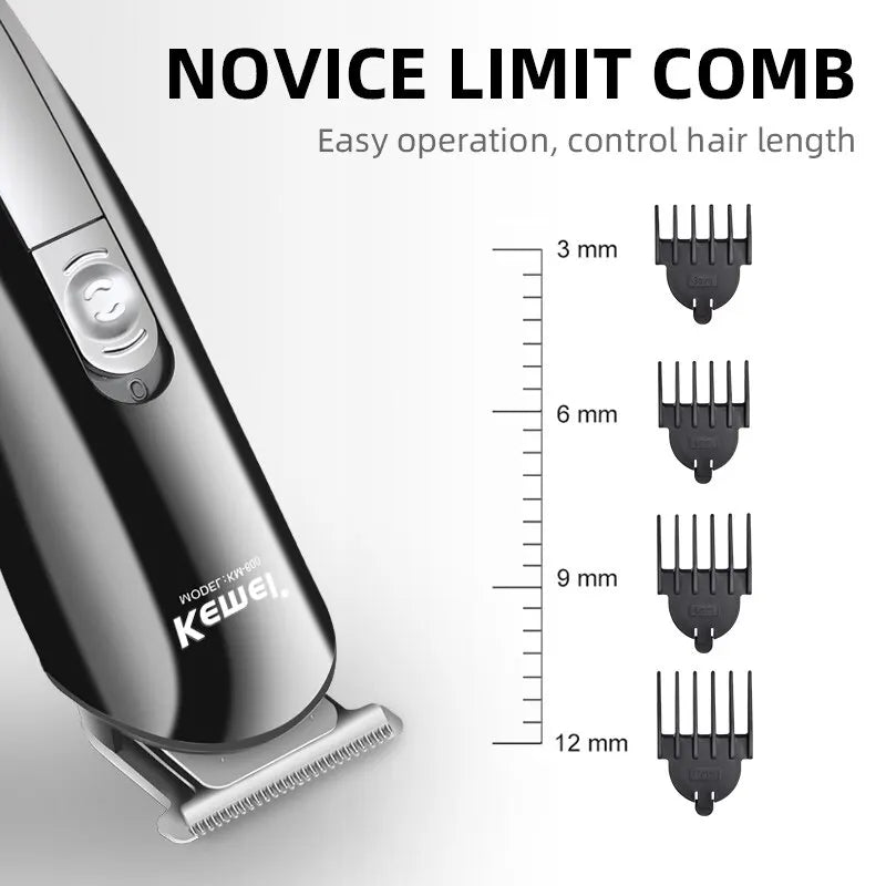 Kemei 6 in 1 Rechargeable Hair Trimmer Titanium Hair Clipper Electric Shaver Beard Trimmer Men Styling Tools Shaving Machine