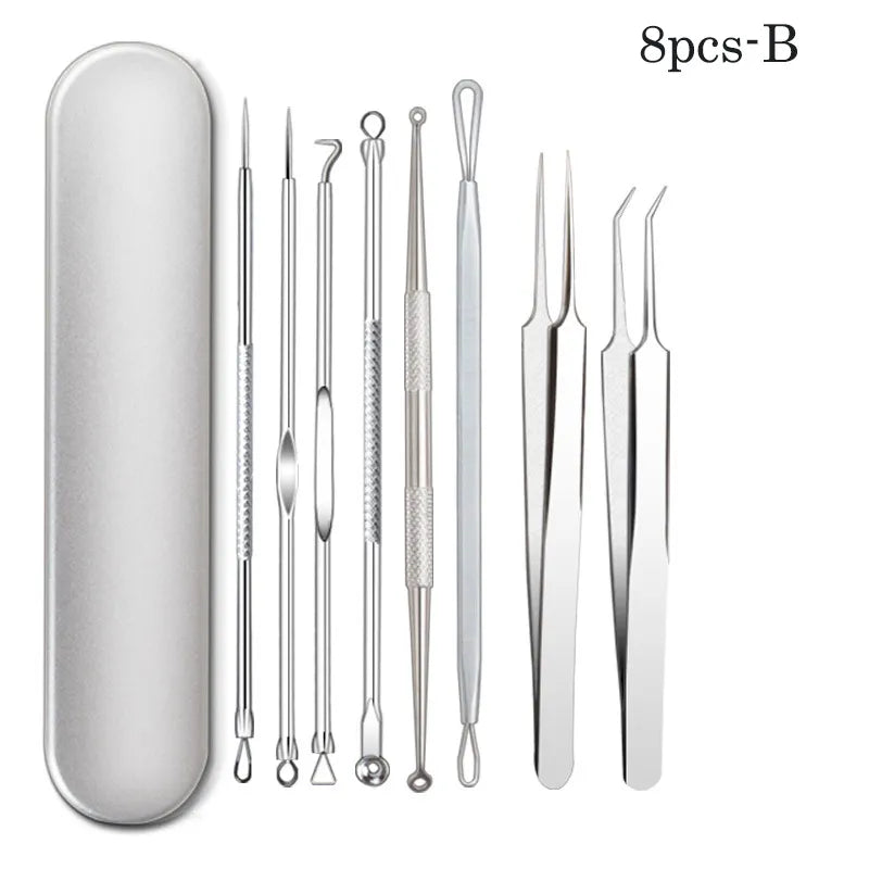 11/8/6/4pcs Acne Blackhead Removal Needles Black Dots Cleaner Black Head Pore Cleaner Deep Cleansing Tool Face Skin Care Tool