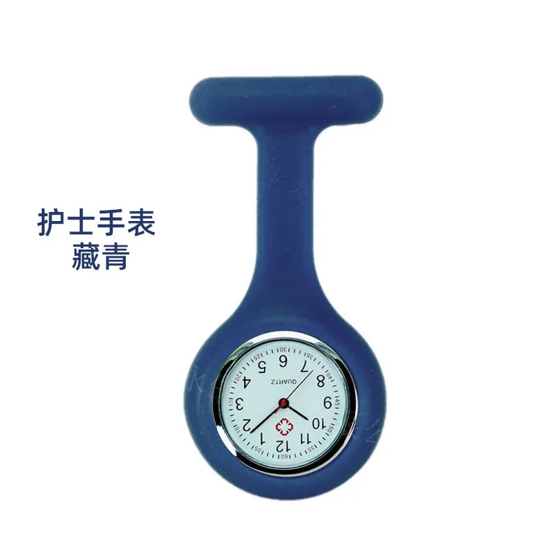 Mini Cute Pocket Watches Silicone Nurse Watch Brooch Tunic Fob Watch With Free Battery Doctor Medical Unisex Watches Clock