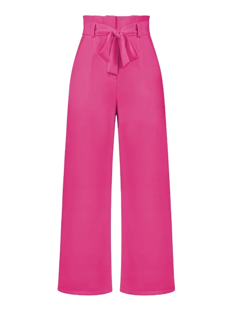 Fashion New in Women's Pants Casual Workplace Loose Women Pant Versatile Straight Broad Leg High Waist Pants Women Clothing