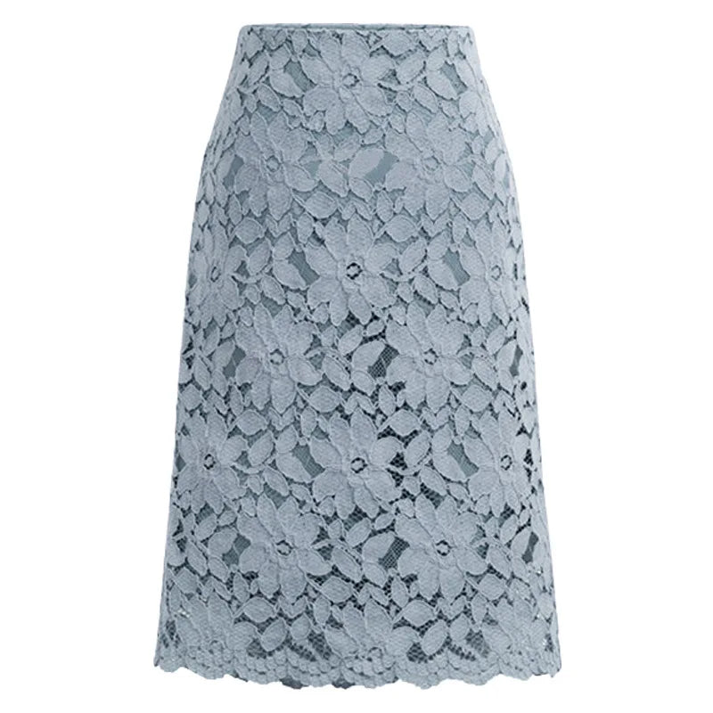 Women Skirt Summer Lace Elegant Office Skirts Womens Pencil Bandage Skirt for Women Skirts Knee-Length High Waist M-4xl