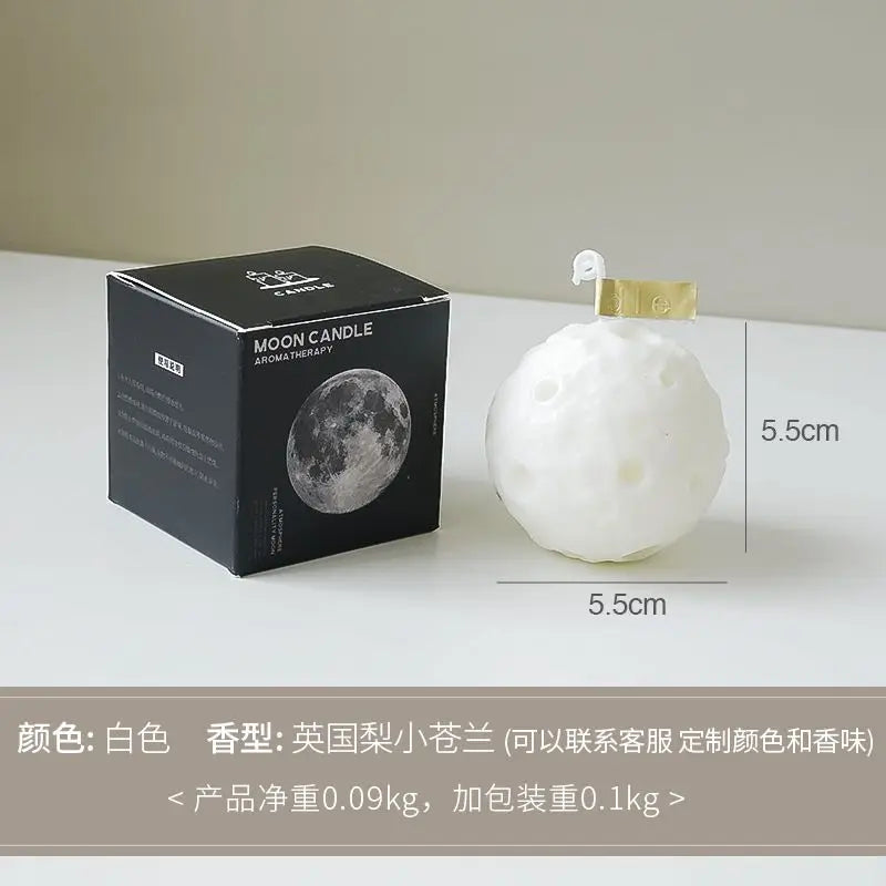 Moon Scented Candles Wholesale Ebony Agarwood Flavor Creative Hand Gift Birthday Gift Candle Black Moon Style Fragrance Candle