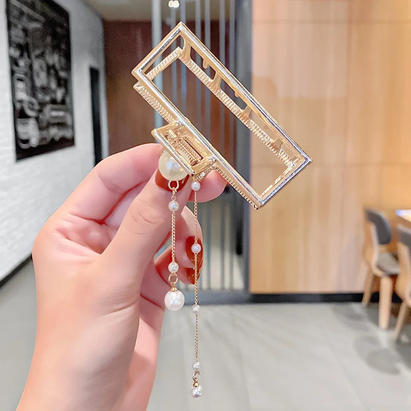 Women Geometric Hair Claw Girls Clamps Fashion Metal Hair Crab Cross Hair Clips Headband Hairpin Fashion Hair Accessories