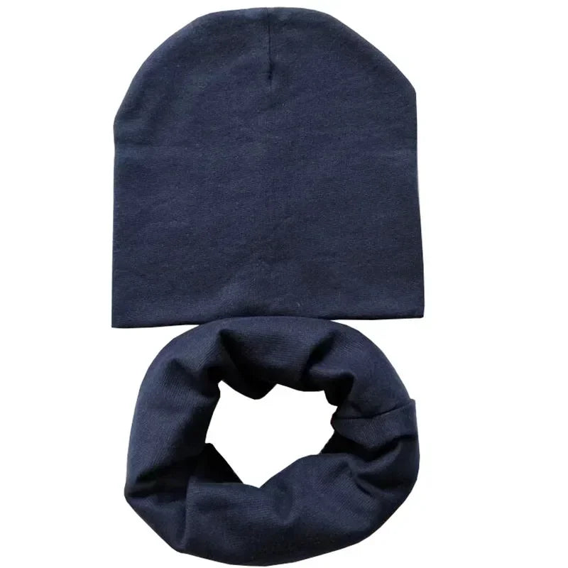 Winter Spring Cotton Baby Hat Scarf Infant Hat Set Duvet Fabric Beanie Hats for Kids Baby Girl Hat Baby Boy Hat Plush Warm Hat