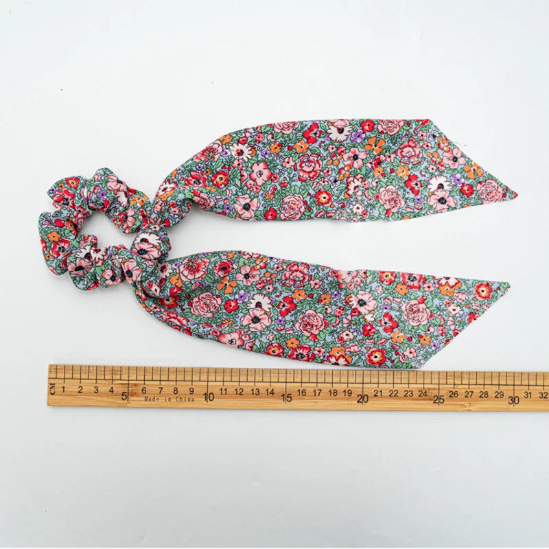 Fashion Dots Scrunchies Long Hair Rope Korean Hair Ties for Women Ponytail Scarf Sweet Elastic Hair Band Hair Accessories