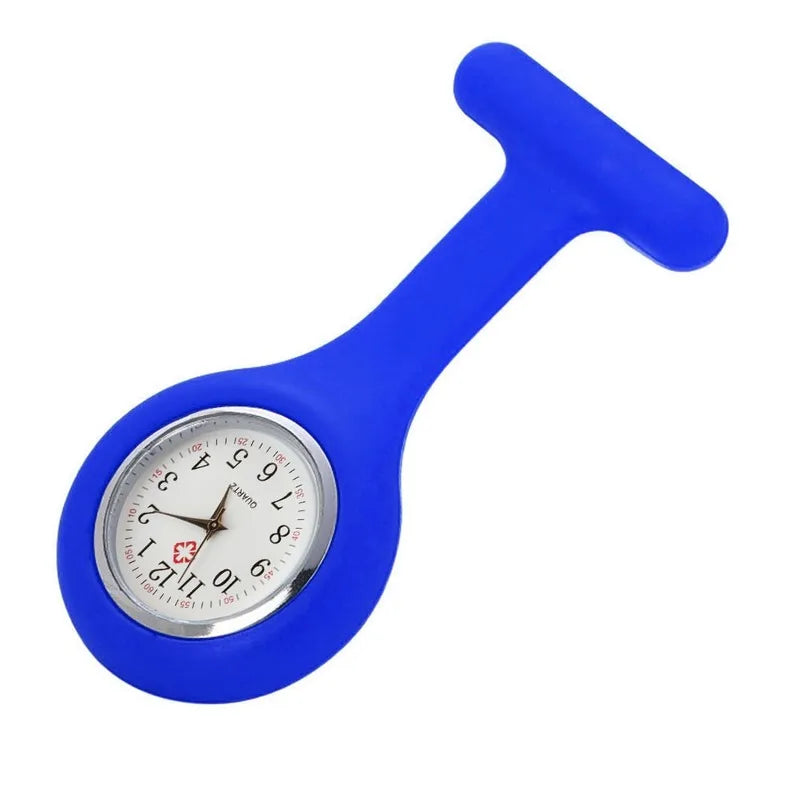 Mini Cute Pocket Watches Silicone Nurse Watch Brooch Tunic Fob Watch With Free Battery Doctor Medical Unisex Watches Clock