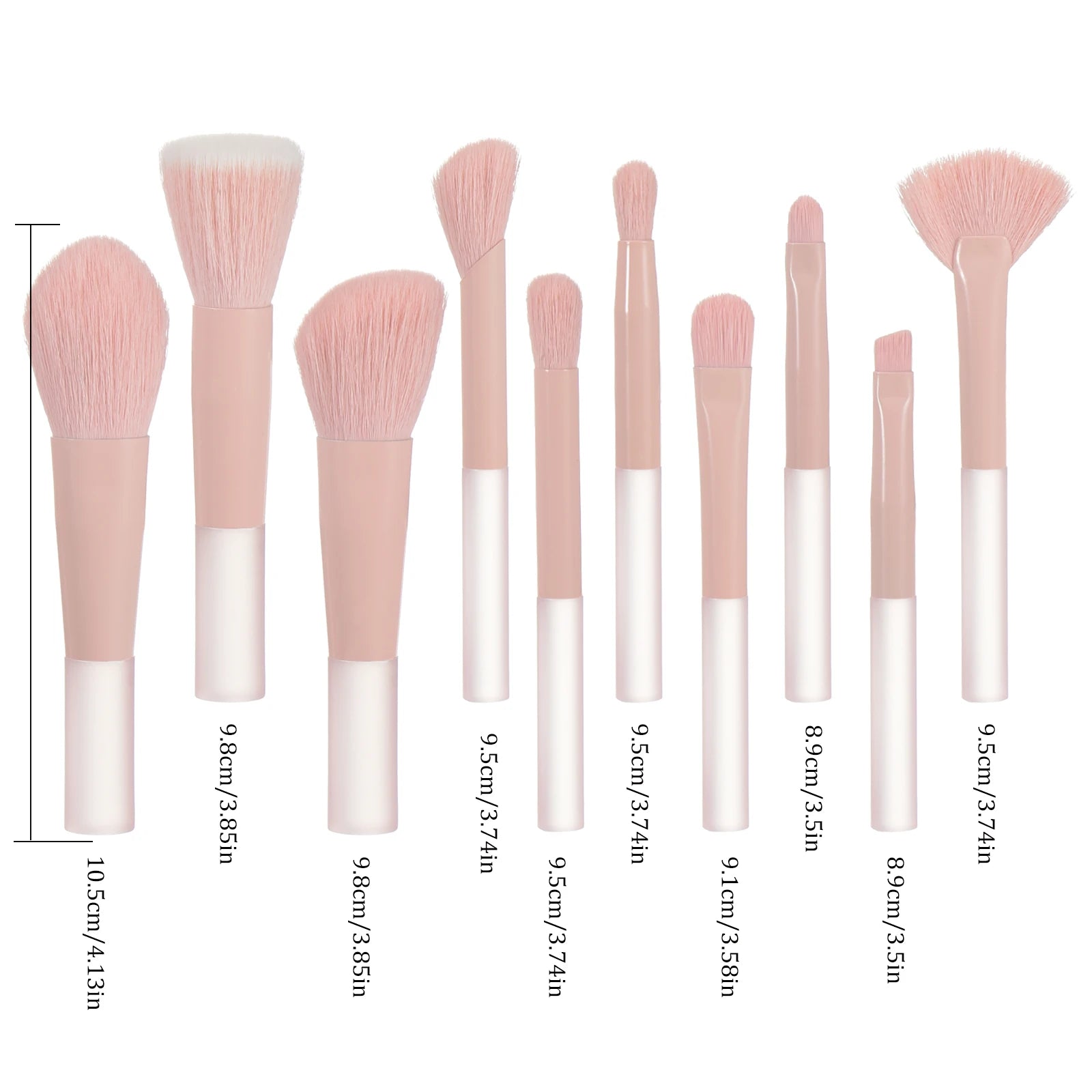10 Color Mini Makeup Brush Travel Portable Makeup Tool Makeup Puff - Palm Brush Professional Makeup Tool Set Christmas Gift - My Store