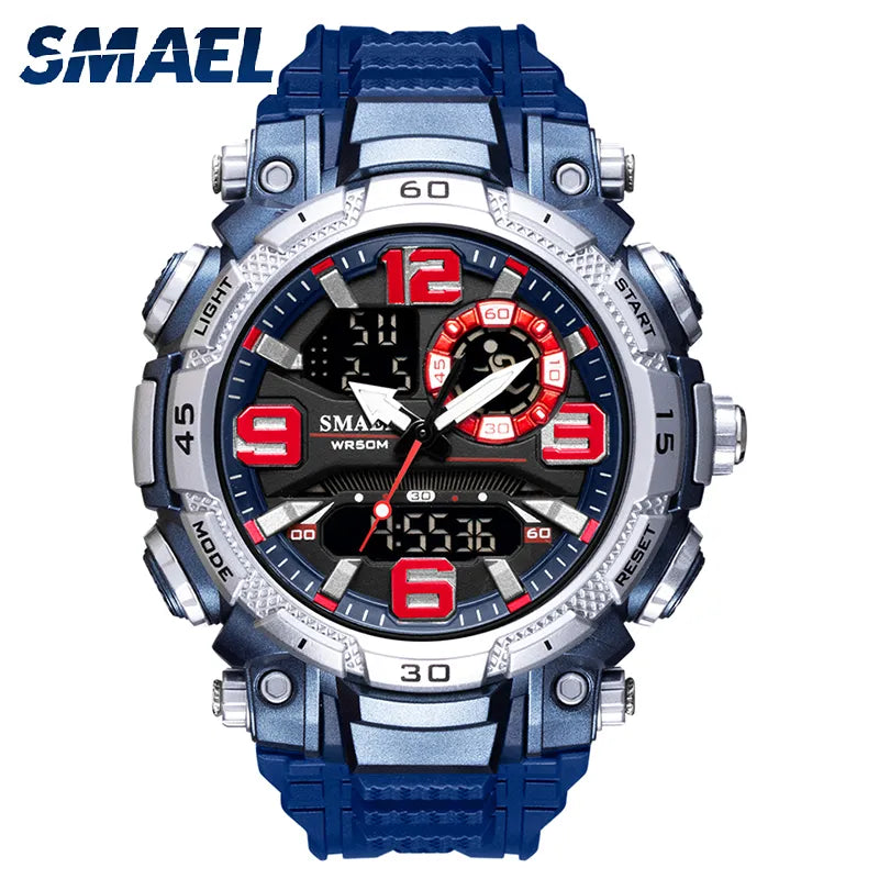 Quartz Watch for Men SMAEL Watch Waterproof Stopwatch LED Watches Male Clock 1921 Sport Watches Men Relogio Masculino Digital