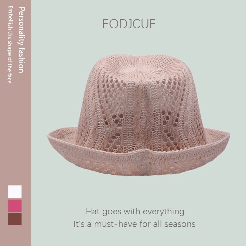 Fashion Summer Hat Panama Wide Brim Fedora Jazz Hat Men Outdoor Sun Hat Retro Bowler Hats Gorro