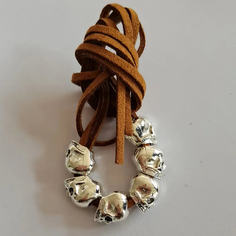 Hair Accessories Skull Jewelry Leather Ties Ponytail  Hair Glove Wrap