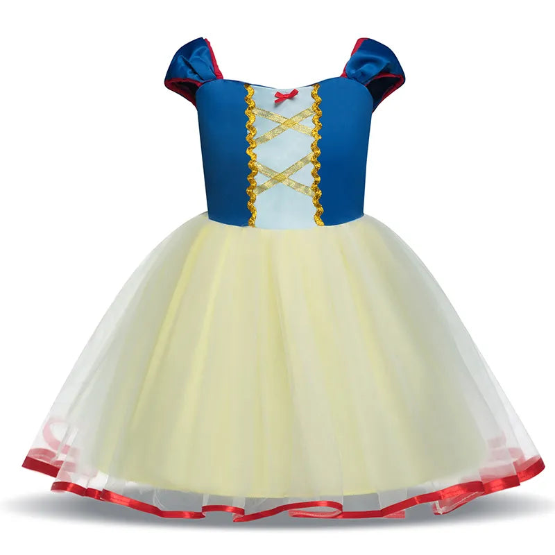 Baby Girls Dress for Summer Flower Lace Vestidos Wedding Party Kids Dresses for Girls Pearls Tulle Princess Children's Dresses - My Store