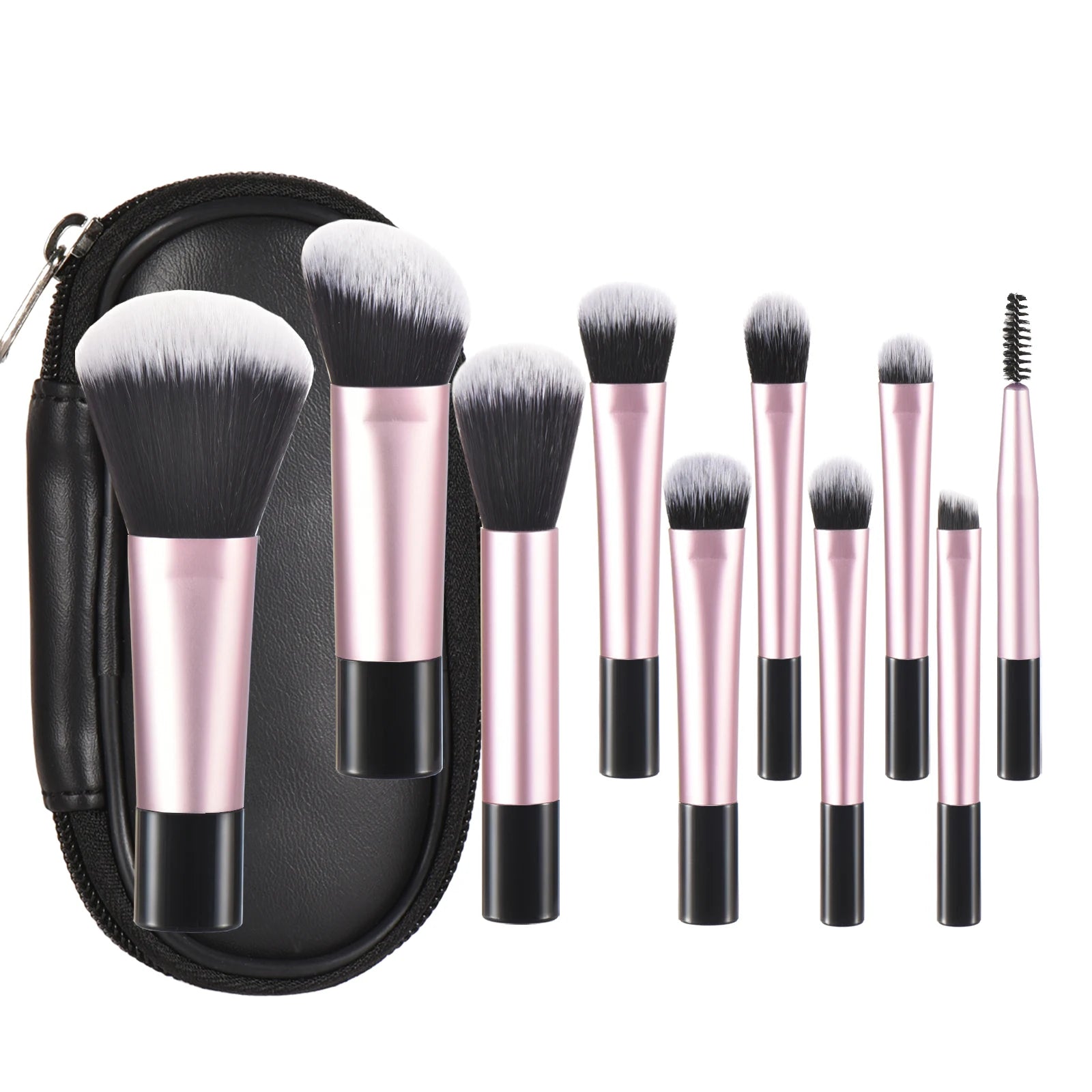 10 Color Mini Makeup Brush Travel Portable Makeup Tool Makeup Puff - Palm Brush Professional Makeup Tool Set Christmas Gift - My Store