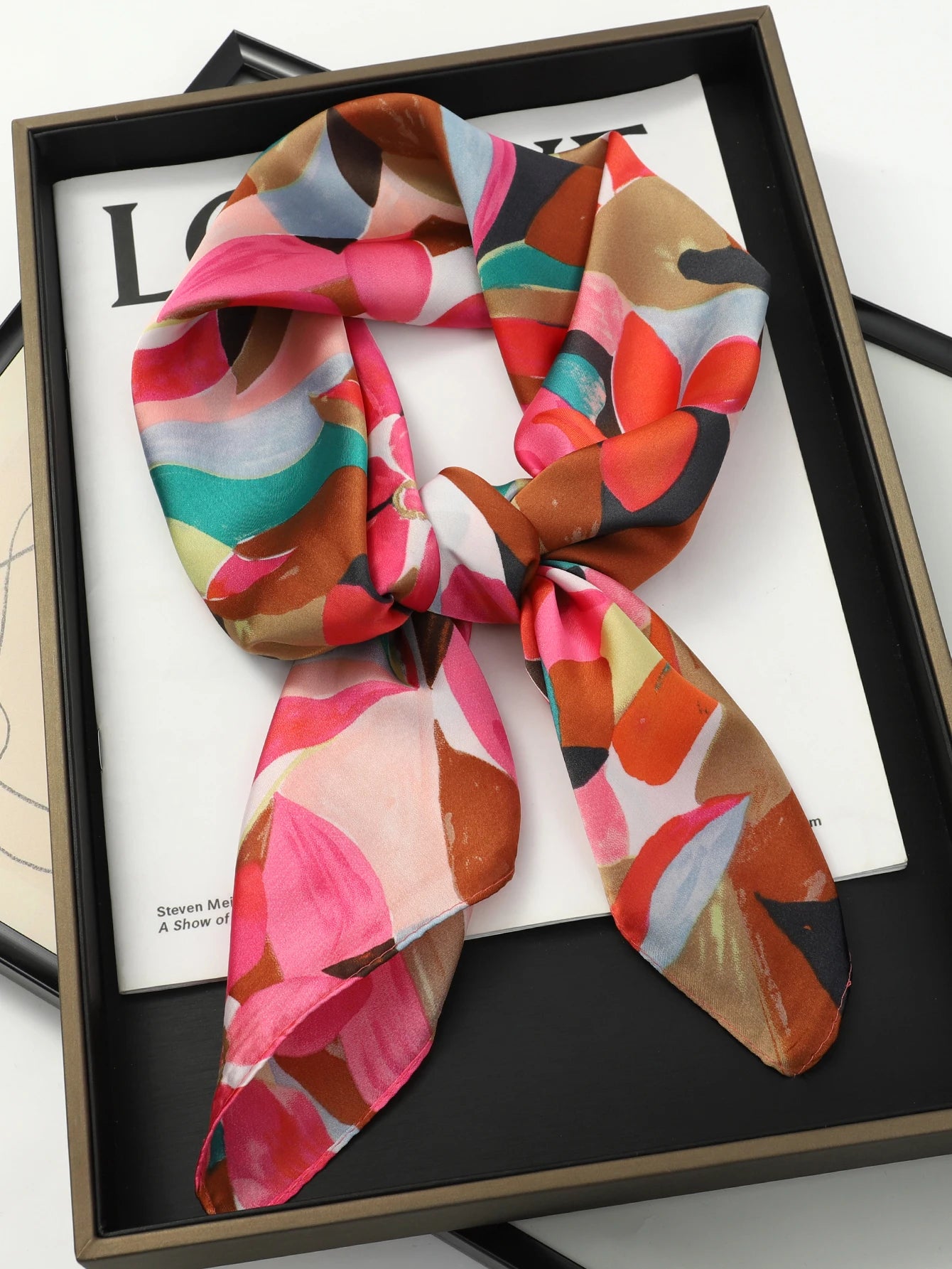 Fashion Scarves for Women Shawl Print Silk Satin Hijab Scarf Female Bandana 70*70cm Luxury Brand Square Shawls Scarfs for Ladies
